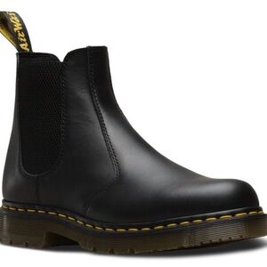 Dr. Martens Black Leather Boots with Safety Toe